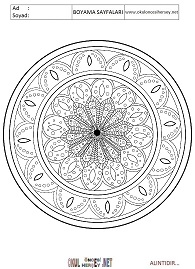 Mandala boyama sayfaları